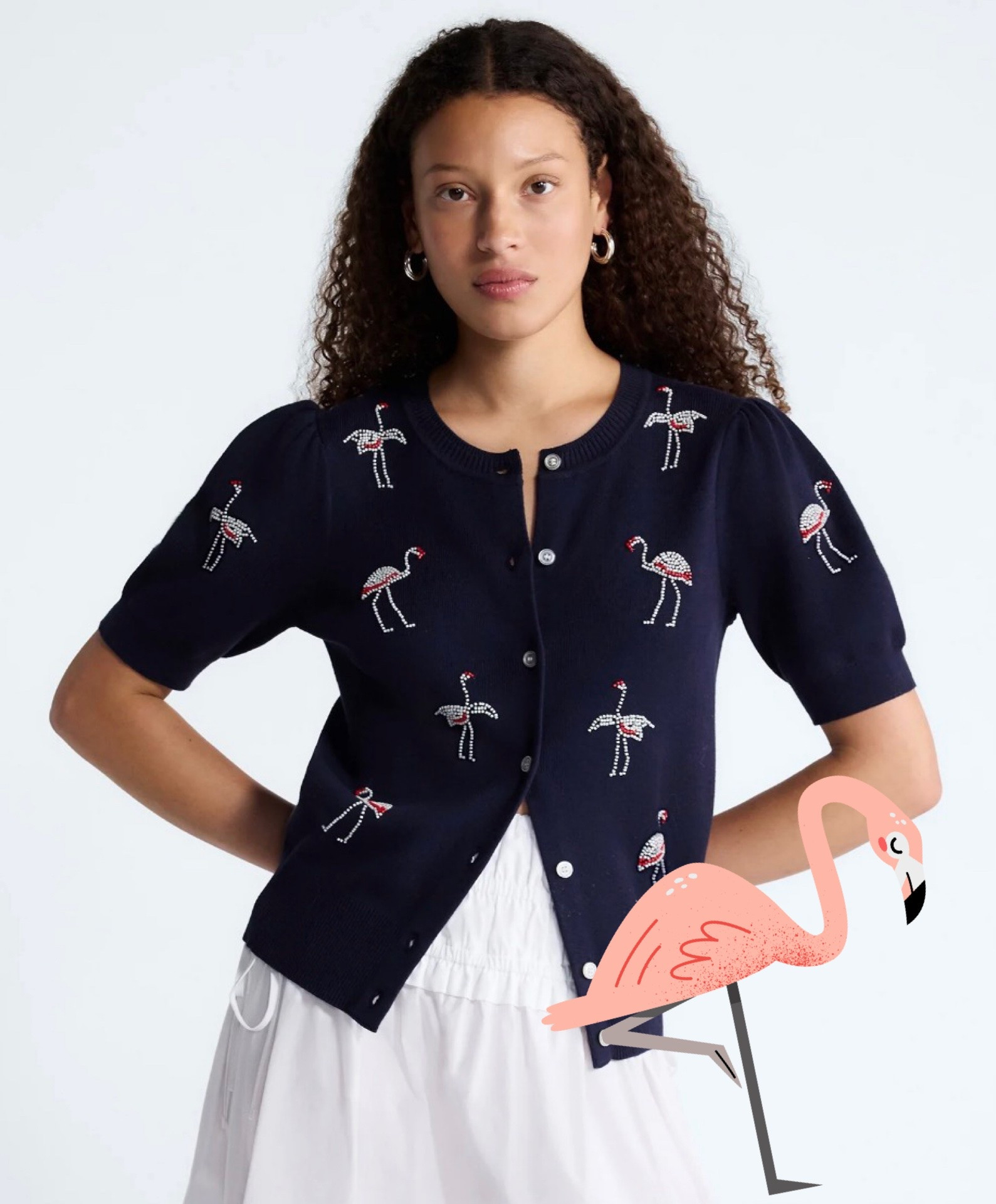 Beaded Flamingo Cardigan from Walmart 🦩💙

This navy beaded flamingo cardigan is such a fun statement piece for summer! The sparkling flamingo details, puff sleeves, and classic cardigan silhouette give it a coastal, resort-inspired feel that looks much more expensive than it is. Style it with white denim, shorts, skirts, or over a sundress for vacations, beach trips, brunch, and summer celebrations. A playful preppy find that’s sure to get compliments! 🦩✨💙

Flamingo cardigan, beaded cardigan, Walmart fashion find, coastal style, resort wear, vacation outfit, preppy summer fashion, navy cardigan, beach vacation style, colorful summer outfit, affordable fashion find 🦩☀️💙🐚✨

#LTKOver40 #LTKWorkwear #LTKSeasonal