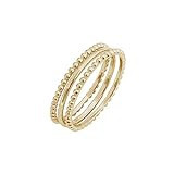 Amazon Essentials 14K Gold Plated Sterling Silver Stacking Ring Set of 3 Size 10, Yellow Gold | Amazon (US)