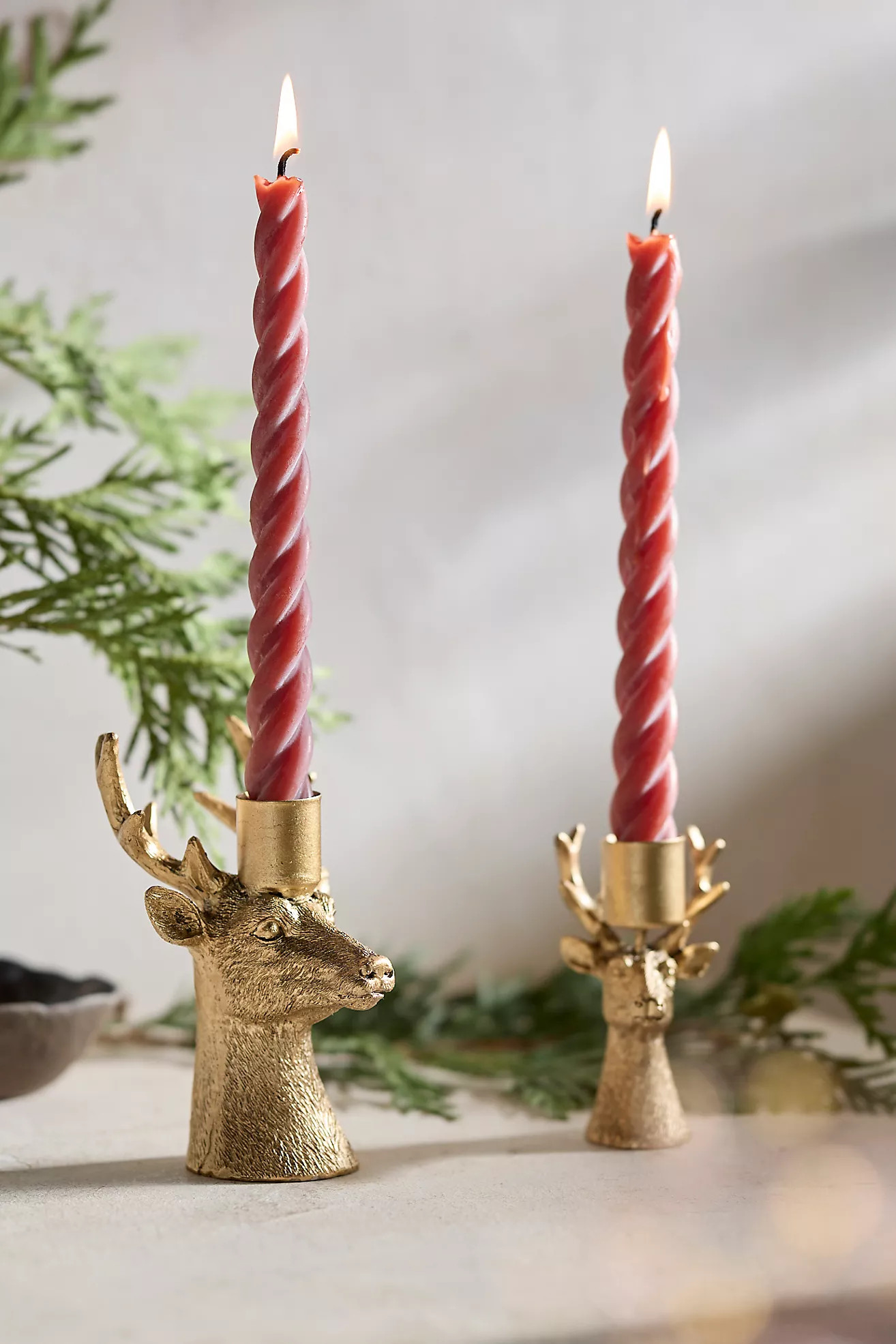 Gilded Stag Taper Candle Holder | Terrain