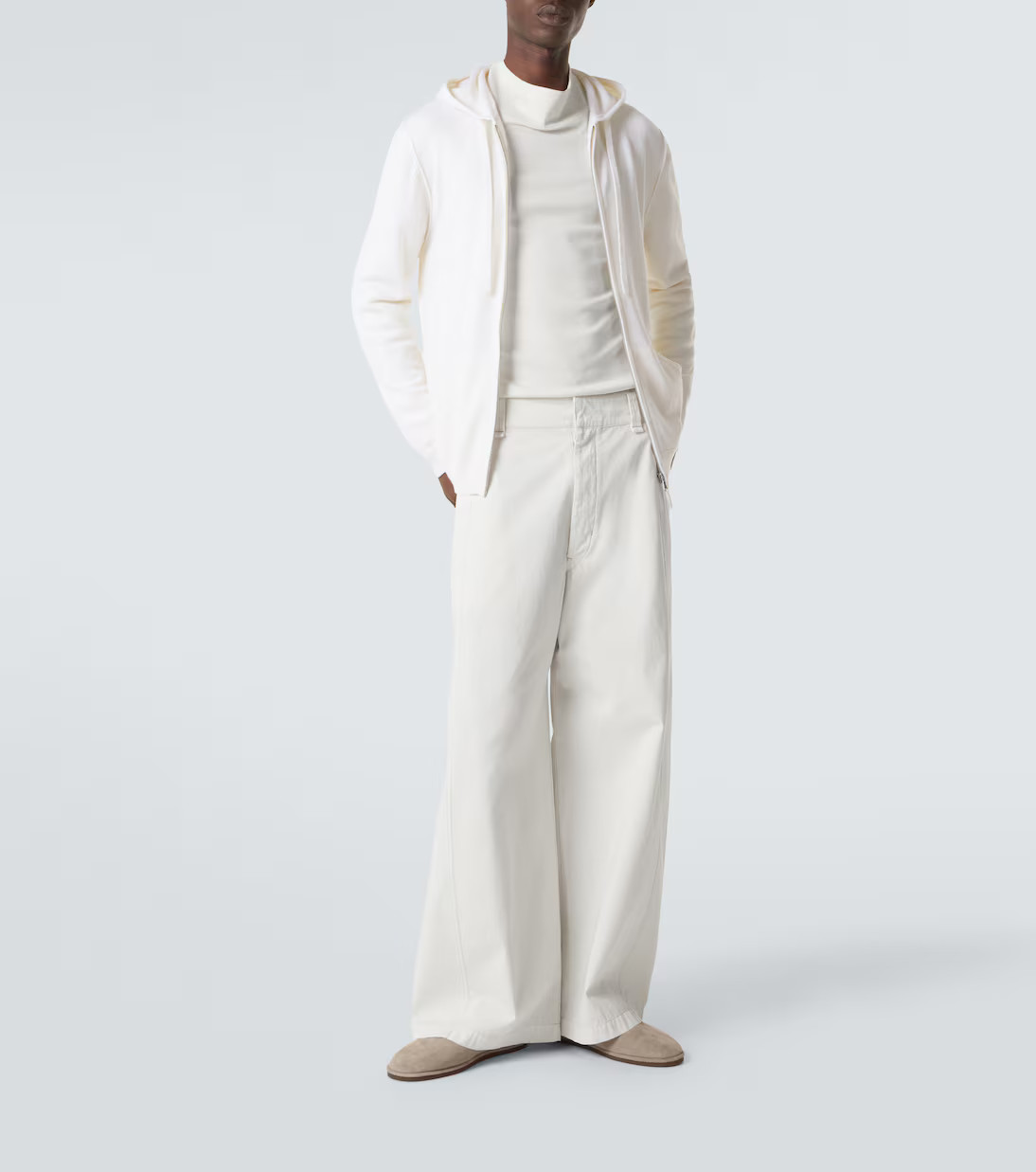 Zip-up wool and cashmere hoodie | Mytheresa (INTL)