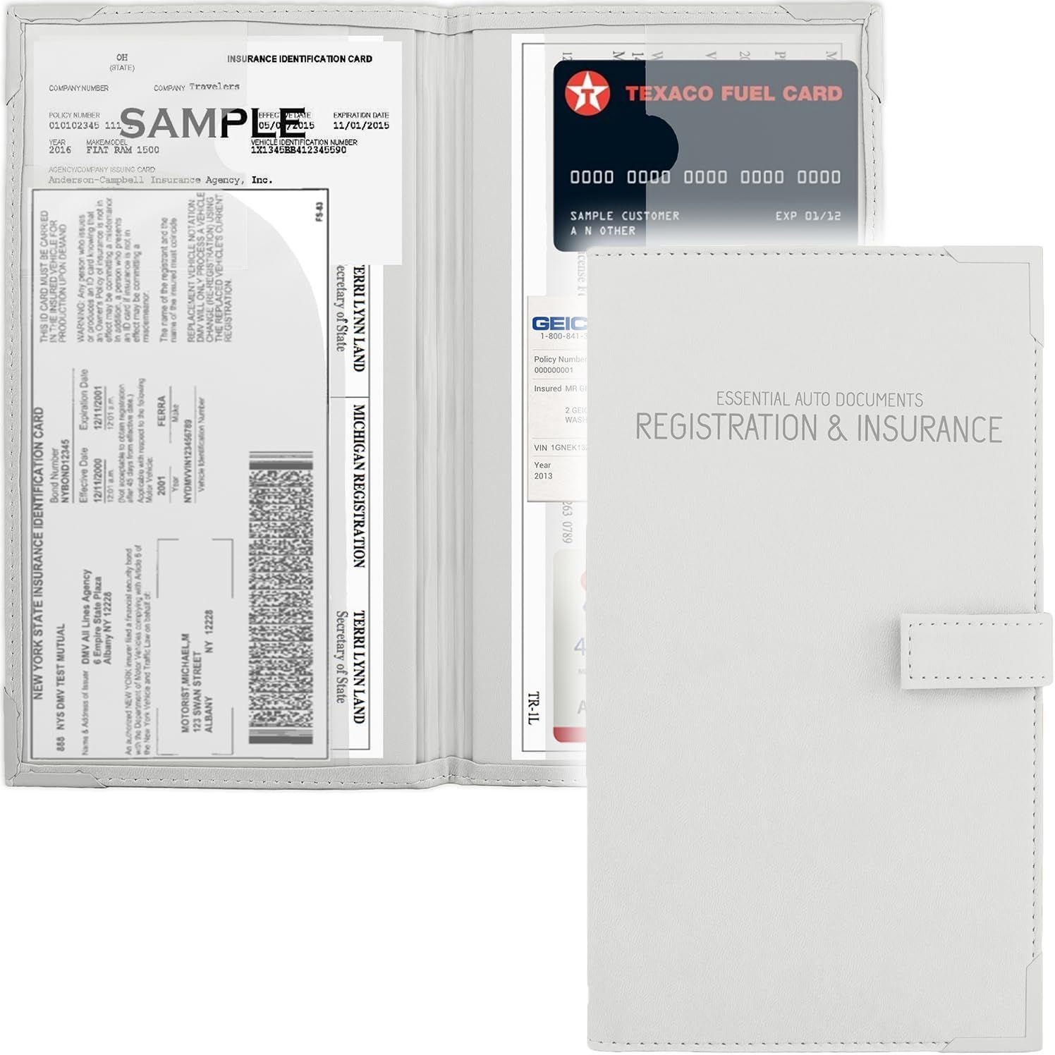 Auto Insurance and Registration Card Holder - Vehicle Glove Box Document Organizer - Car Essentia... | Amazon (US)