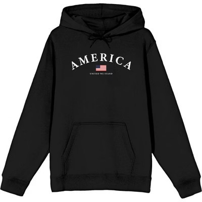 Americana American Flag Black Adult Long Sleeve Hoodie-Medium | Target