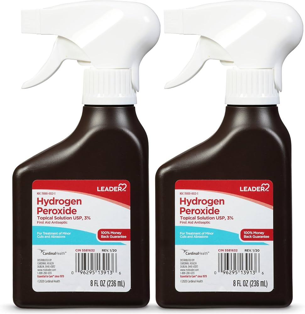 Leader Hydrogen Peroxide 3% Topical Solution, First Aid Antiseptic, Multi-Purpose Cleaner, Gentle... | Amazon (US)