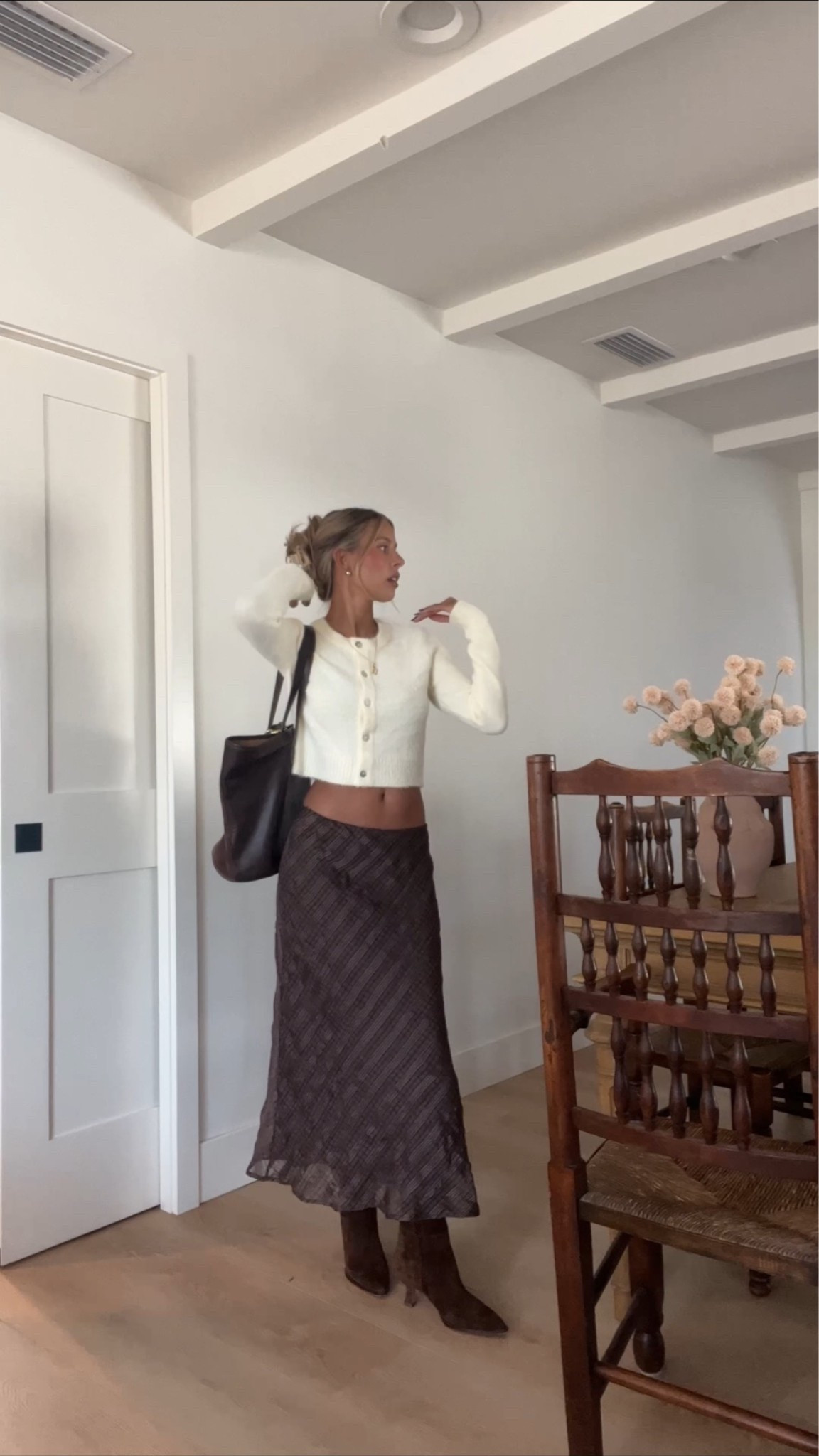 Skirt & cardi are sold out!! Linking my boots and similars!