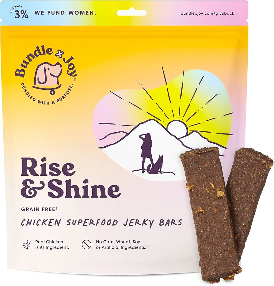 Rise & Shine Dog Treats, Chicken Jerky, Snack Bars, Puppy Training Treats, Natural Superfood, Gra... | Amazon (US)