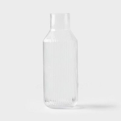 Ribbed Glass Carafe Clear - Threshold™ | Target