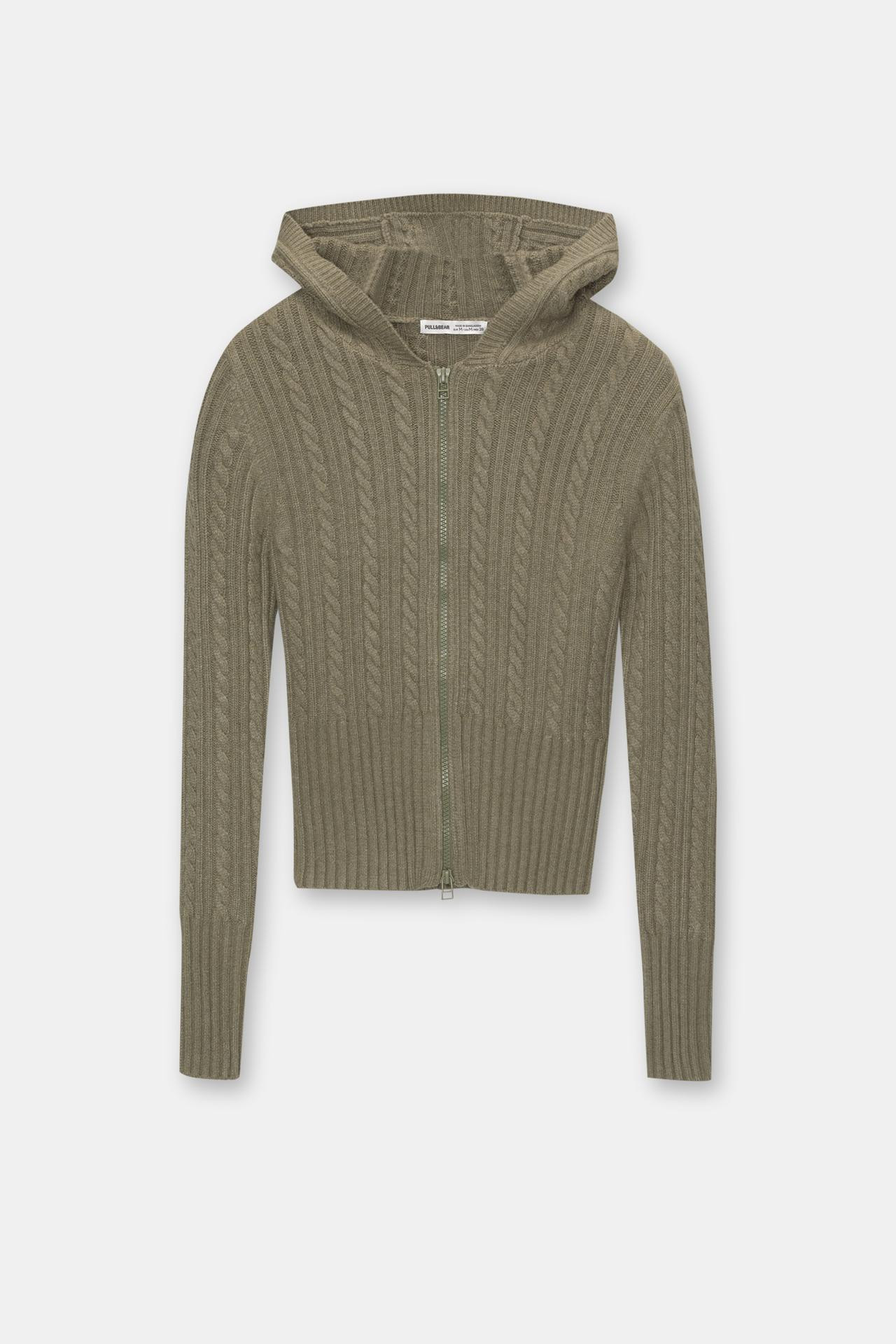 Zipped knit jacket | PULL and BEAR UK