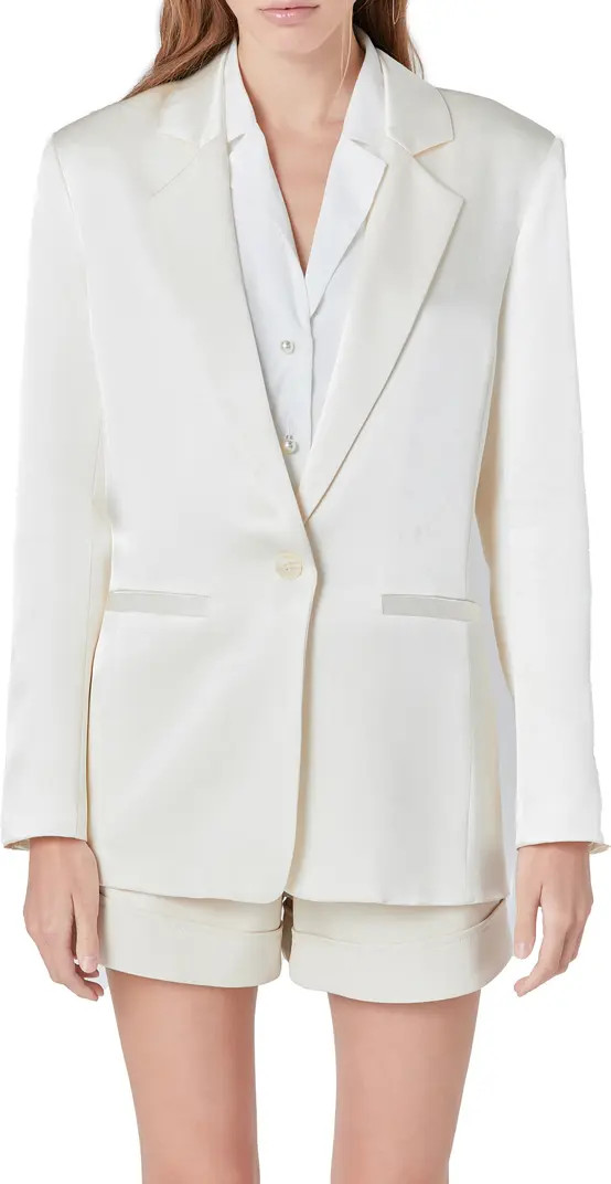 Endless Rose Relaxed Satin Blazer | Nordstrom | Nordstrom