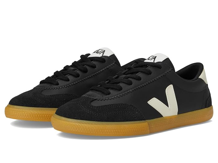 VEJA Volley Women's Shoes White/Black : EU 40 (US Women's 9) M, Leather/Suede/Textile | Zappos.com