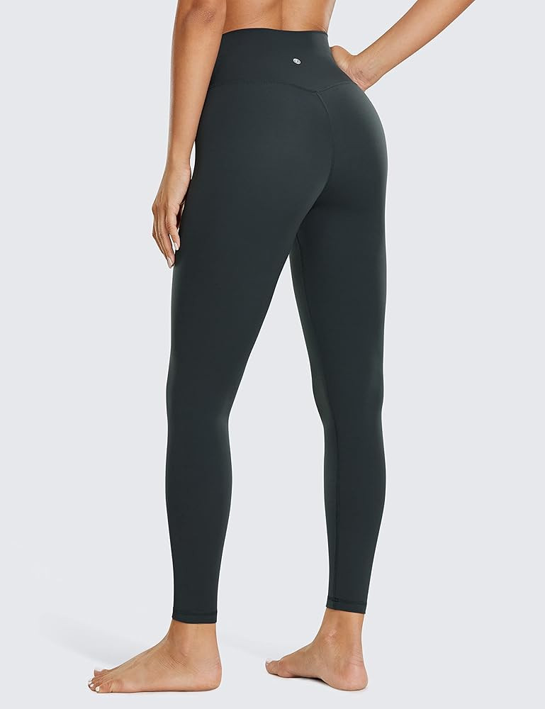 CRZ YOGA Womens Butterluxe Cross Waist Workout Leggings 25 Inches - V Crossover High Waisted Gym Ath | Amazon (US)