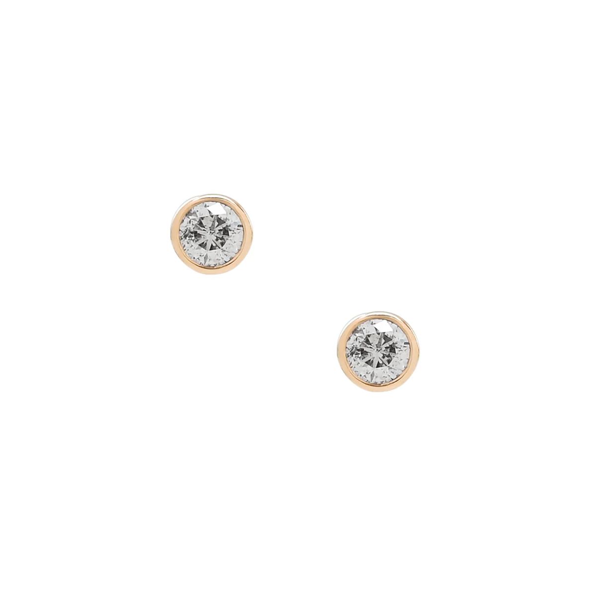 Round Bezel Set Diamonds in Rose Gold | AMO Jewelry by Ana Mari Ortega