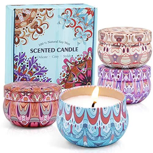 SCENTORINI Scented Candles, Soy Wax Candles, Aromatherapy Candles, Linen, Cinnamon & Apple, Laven... | Walmart (US)
