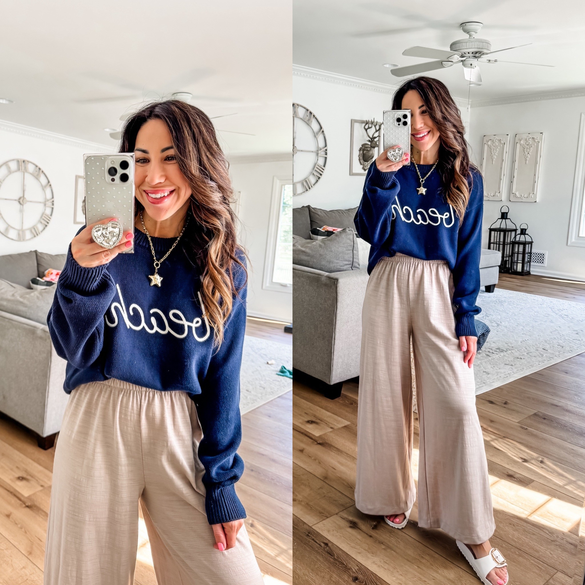 Code Tammy10. Small wide leg pants. Small beach sweater.

#LTKOver40 #LTKSaleAlert #LTKFindsUnder100