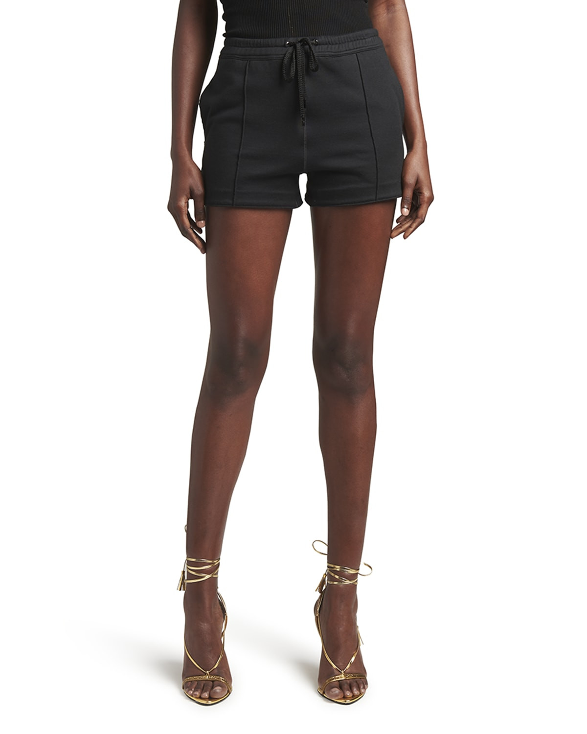 Logo-Embroidered Fleece Drawstring Shorts | Neiman Marcus