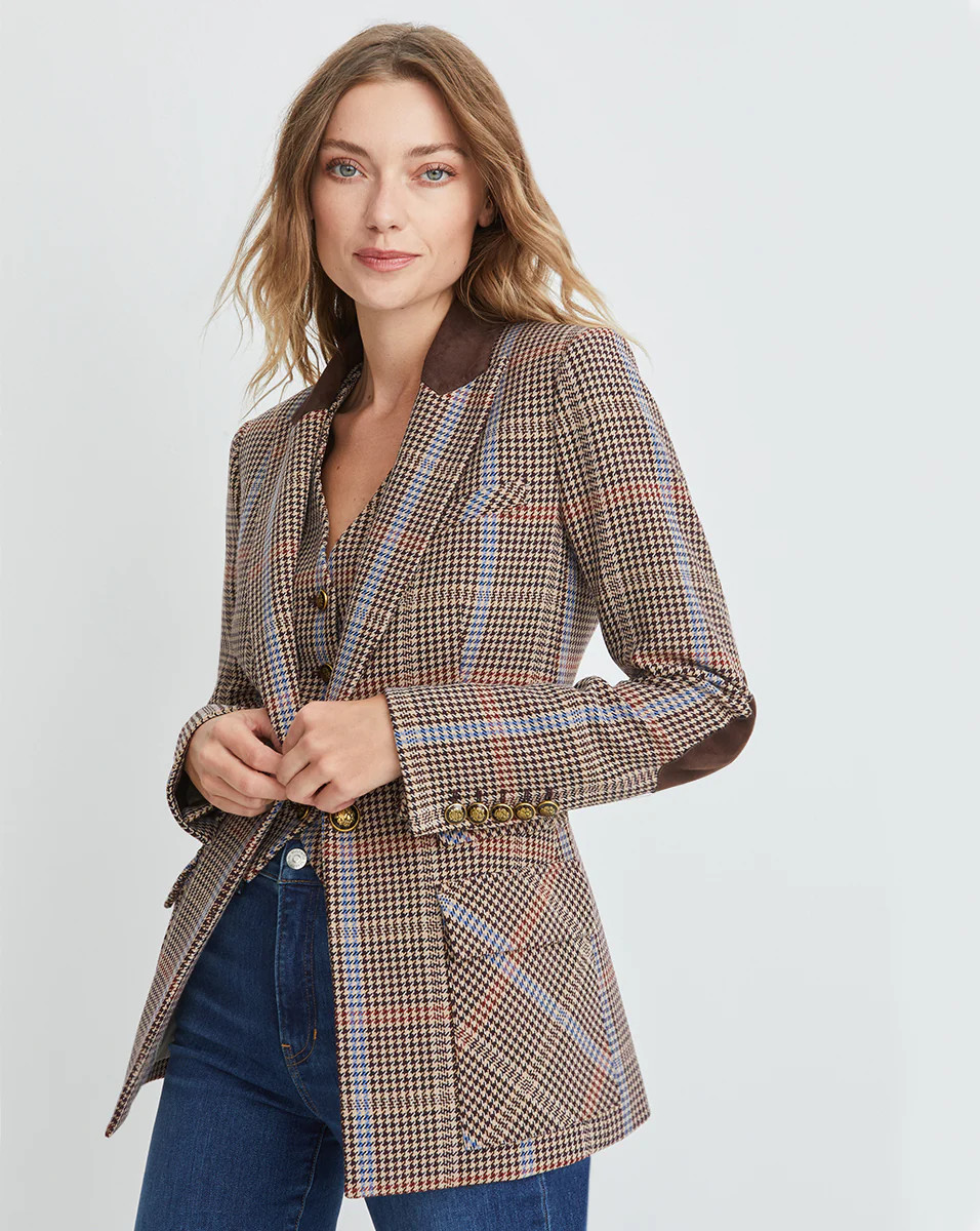Destry Houndstooth Dickey Jacket | Veronica Beard