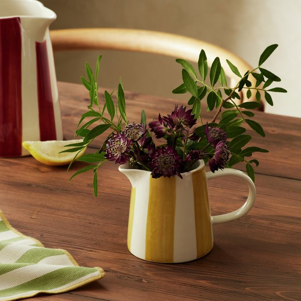 Buy Habitat x Sanderson & National Trust Small Stripe Jug | null | Habitat | Habitat UK