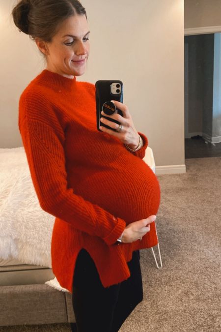 Love this sweater pregnant or not! On sale right now too. Comes in lots of colors! 

#LTKfindsunder50 #LTKsalealert #LTKHoliday