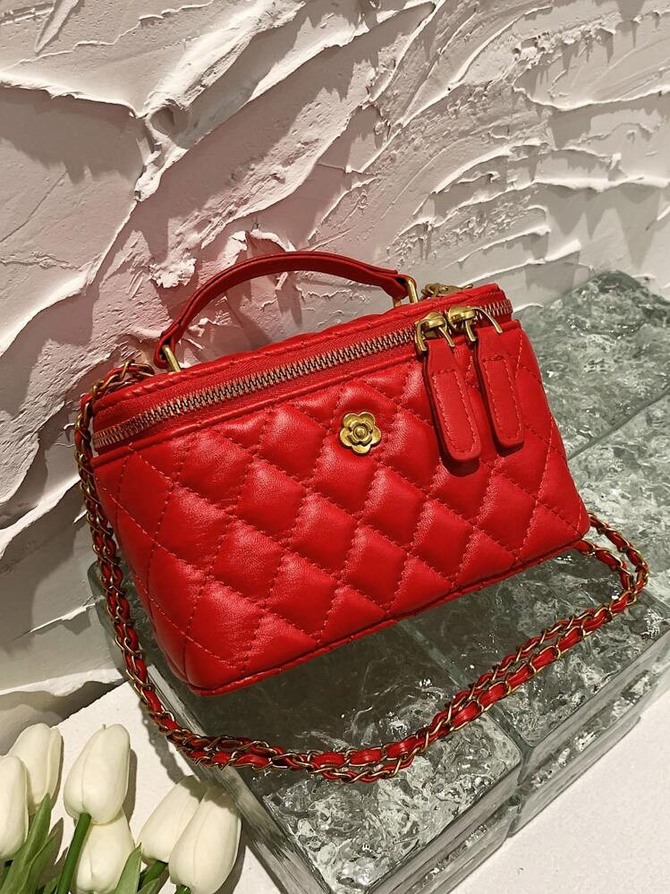 Cherry Red Box Bag  | SHEIN