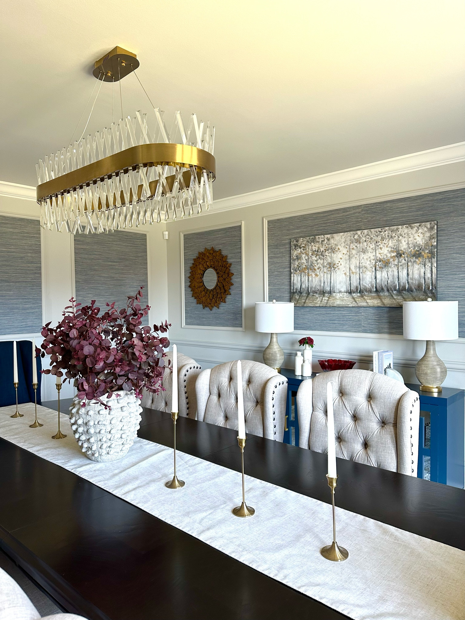 Dining room wallpaper is on major sale today. 27% off of Serena & Lily wallpaper. This grasscloth wallpaper has elevated the look of my dining room.

#LTKstyletip #LTKsalealert #LTKhome