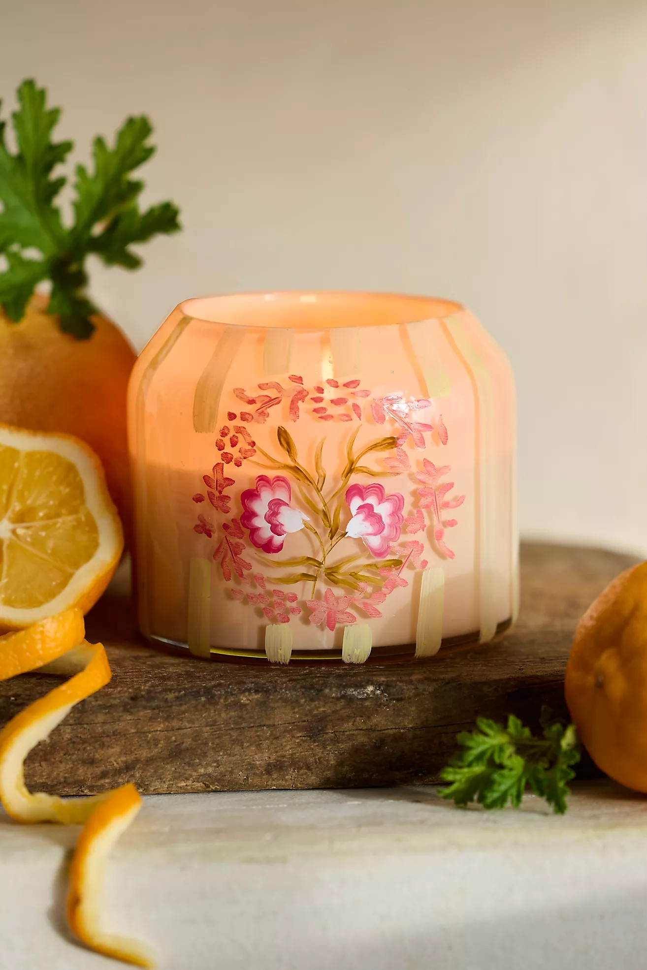 Floral Stripe Candle | Terrain