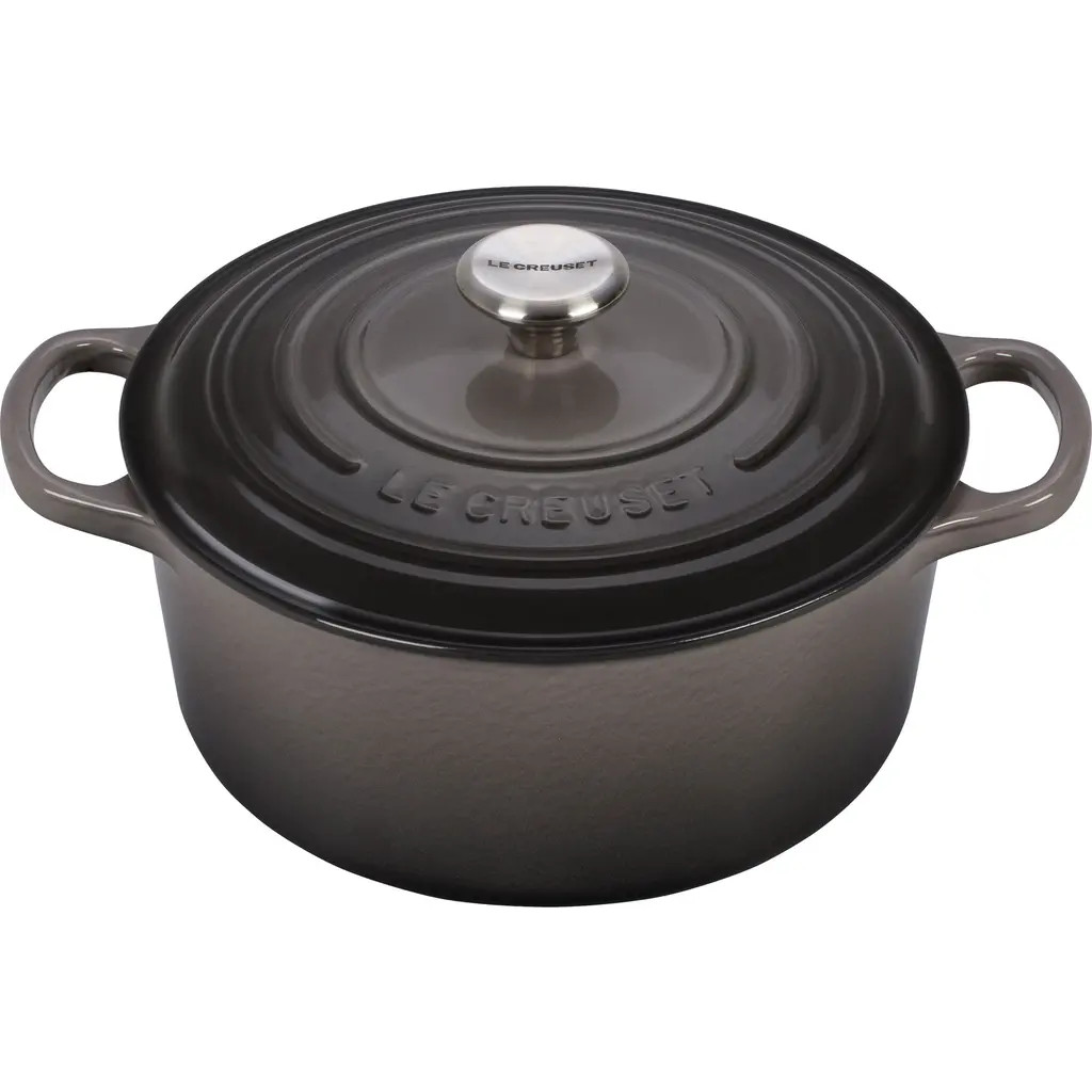 Le Creuset 3 1/2-Quart Signature Round Enamel Cast Iron French/Dutch Oven in Oyster at Nordstrom | Nordstrom
