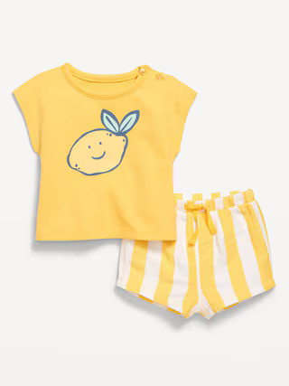 Ringer Graphic T-Shirt and Shorts Set for Baby | Old Navy (US)