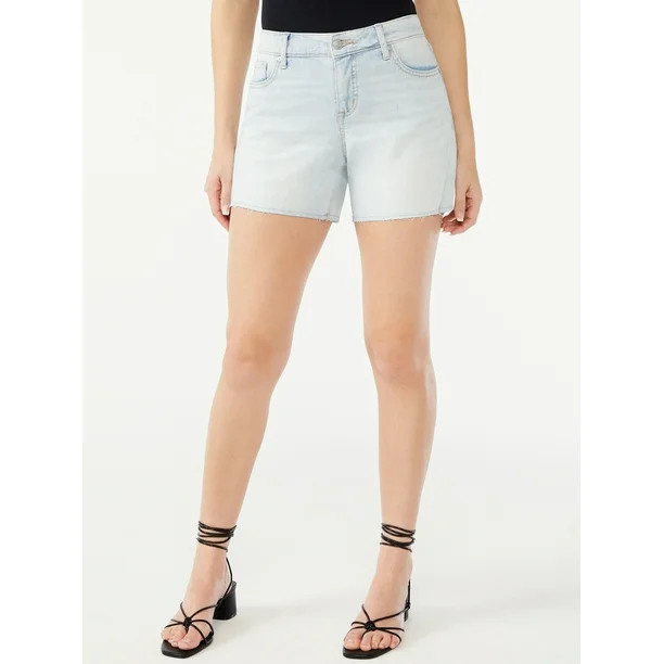 Sofia Jeans by Sofia Vergara Women's Lila Denim Shorts with Side Gusset - Walmart.com | Walmart (US)