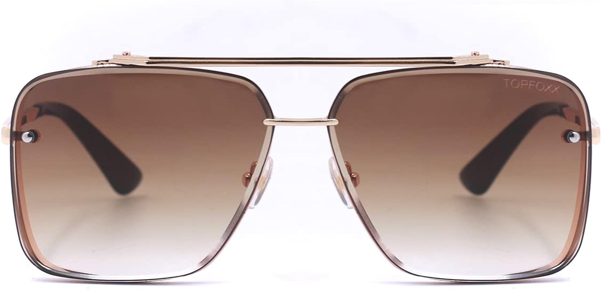 TOPFOXX - Bella Coffee - Aviator Sunglasses for Women Oversized - Total UV 400 Protection coating | Amazon (US)