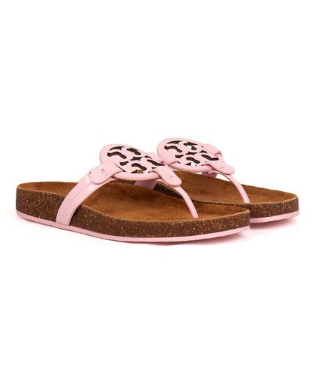 Tory Burch Pink Miller Cloud Leather Flip-Flop - Women | Zulily