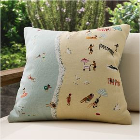 Outdoor Beach Scene Pillow | West Elm (US)