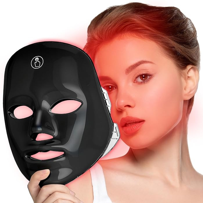 SUERBEATY Red Light Mask For Face, 7-1 Colors Red Light Face Mask, Facial Skincare At Home, Cordl... | Amazon (US)