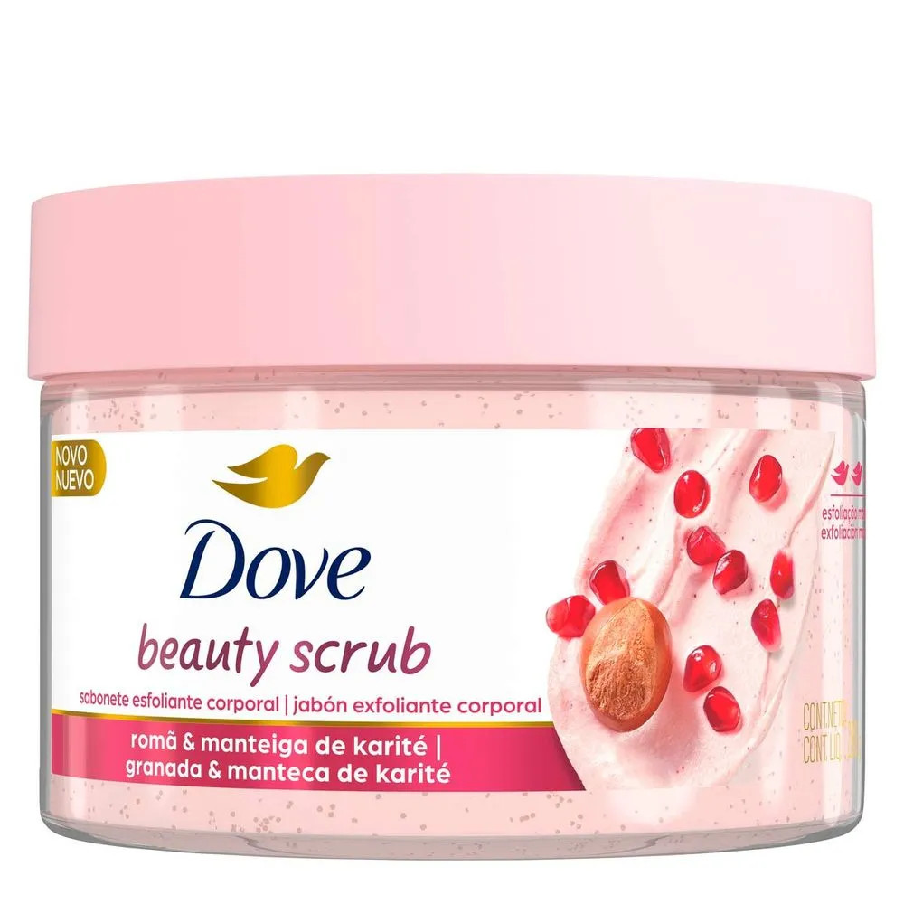 Sabonete Esfoliante Dove Beauty Scrub Roma & Manteiga De Karité 280g | Drogaria Sao Paulo (BR)