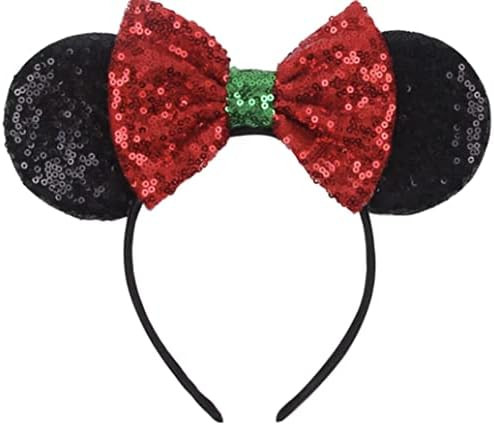 CL Mickey & Minnie Christmas Ears - Xmas & Holiday Mouse Ears | Amazon (US)