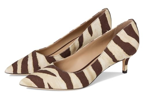 Lauren Ralph Lauren, Women, Adrienne Zebra-Print Canvas Pumps, Zebra/Dark Hickory, 9.5, Medium | Amazon (US)