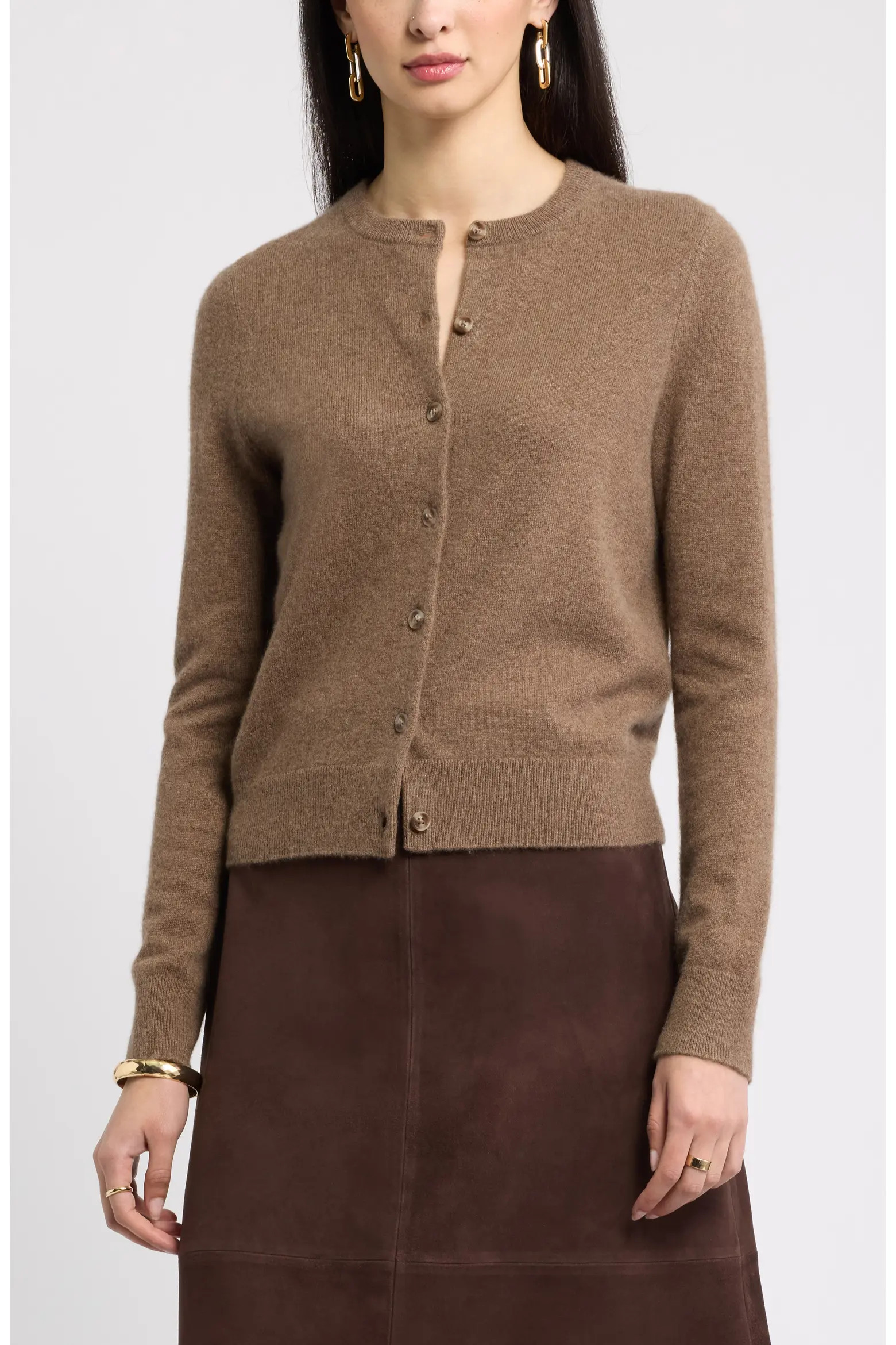 Nordstrom Cashmere Crewneck Cardigan (Women) | Nordstrom | Nordstrom