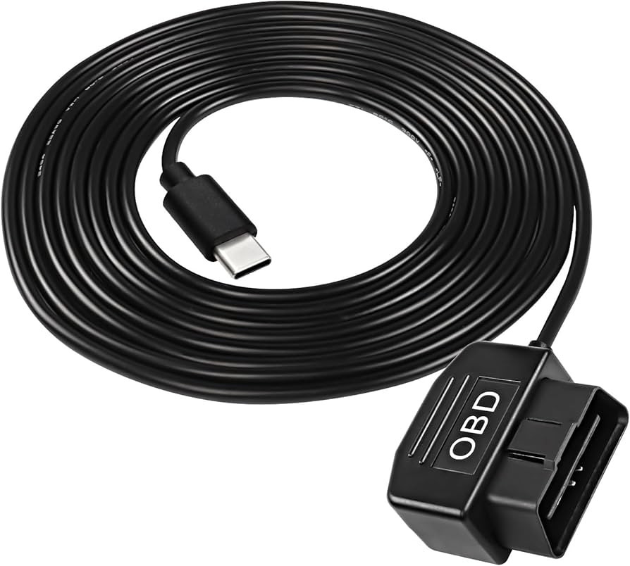 XMSJSIY OBD Power Cable for Dash Camera Type C OBD2 Power Cable Adapter Hardwire Charger Cable wi... | Amazon (US)