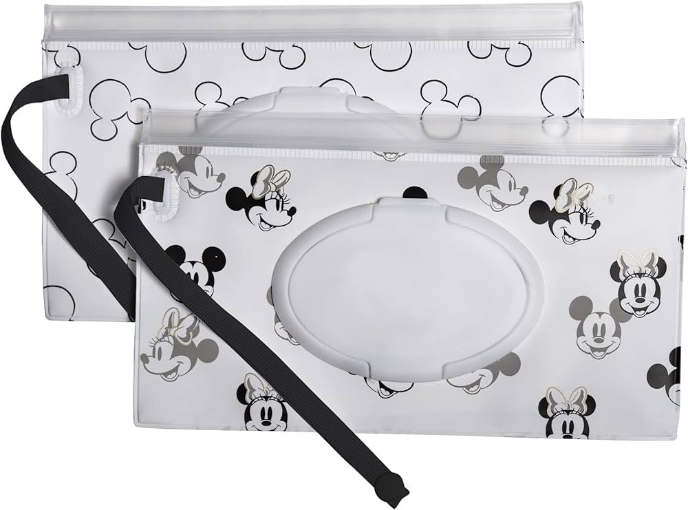 Disney Baby by J.L. Childress Reusable Wet Wipes Case 2-Pack, Refillable Wipes Holder, Portable f... | Amazon (US)