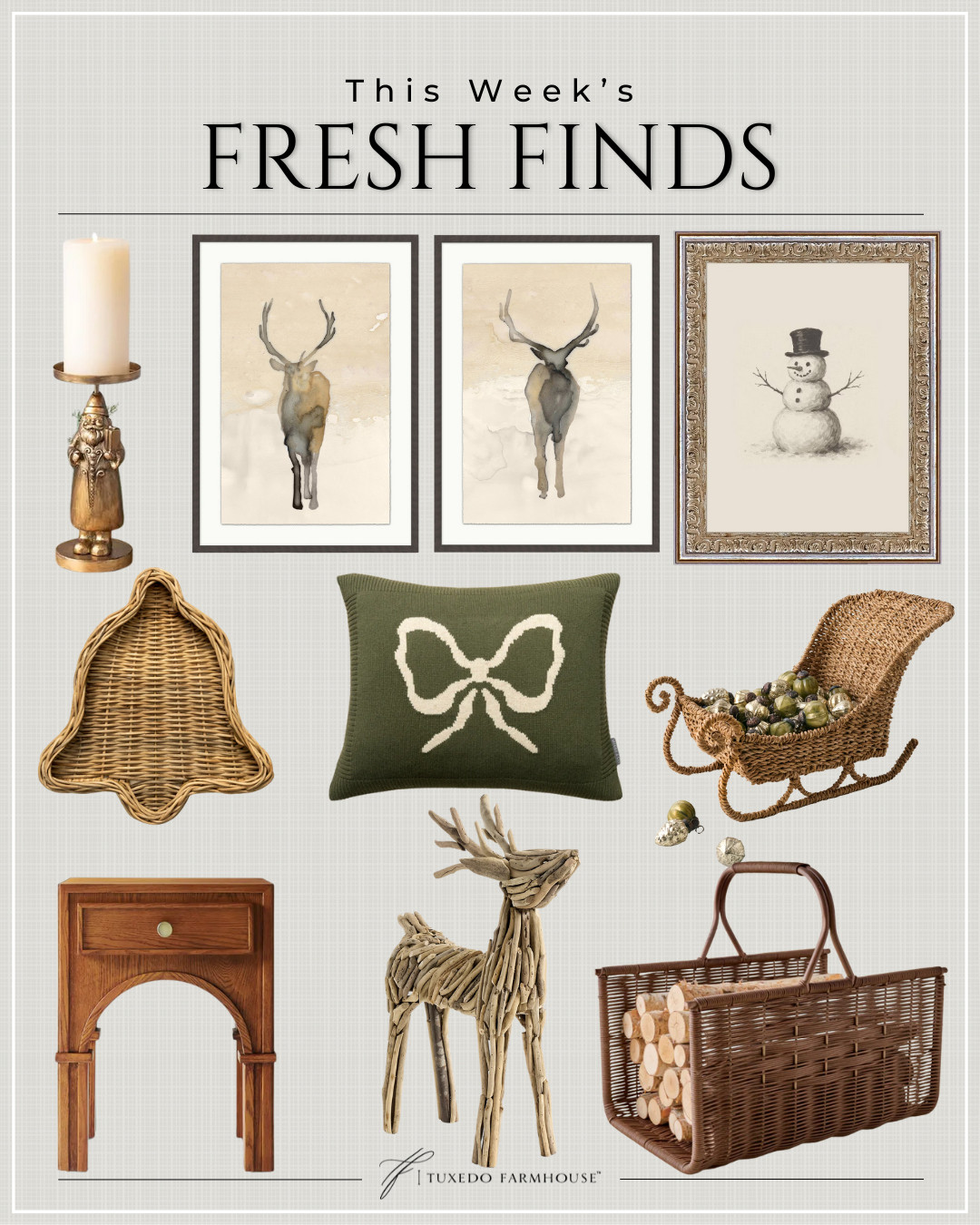 This Week's Fresh Finds

Gorgeous winter finds to adorn your home this holiday season!

Seasonal, home decor,winter, accent chairs, rugs, wall art, frames, pillows, lamps, baskets, candles, books, coffee tables, ottomans, trays, bowls, consoles, accent tables 

 #LTKHoliday #LTKSeasonal #LTKHome
