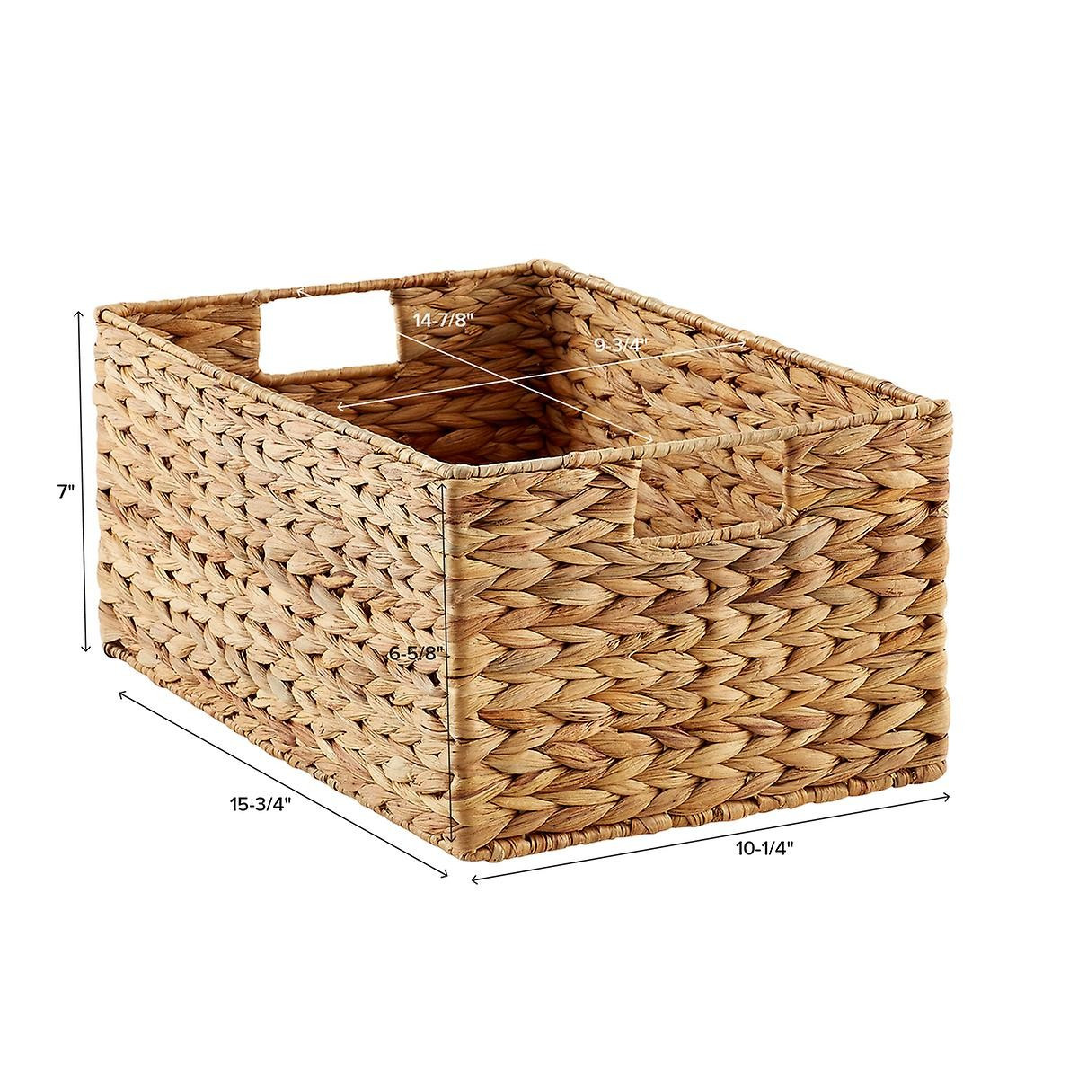 Water Hyacinth Storage Bins with Handles | The Container Store