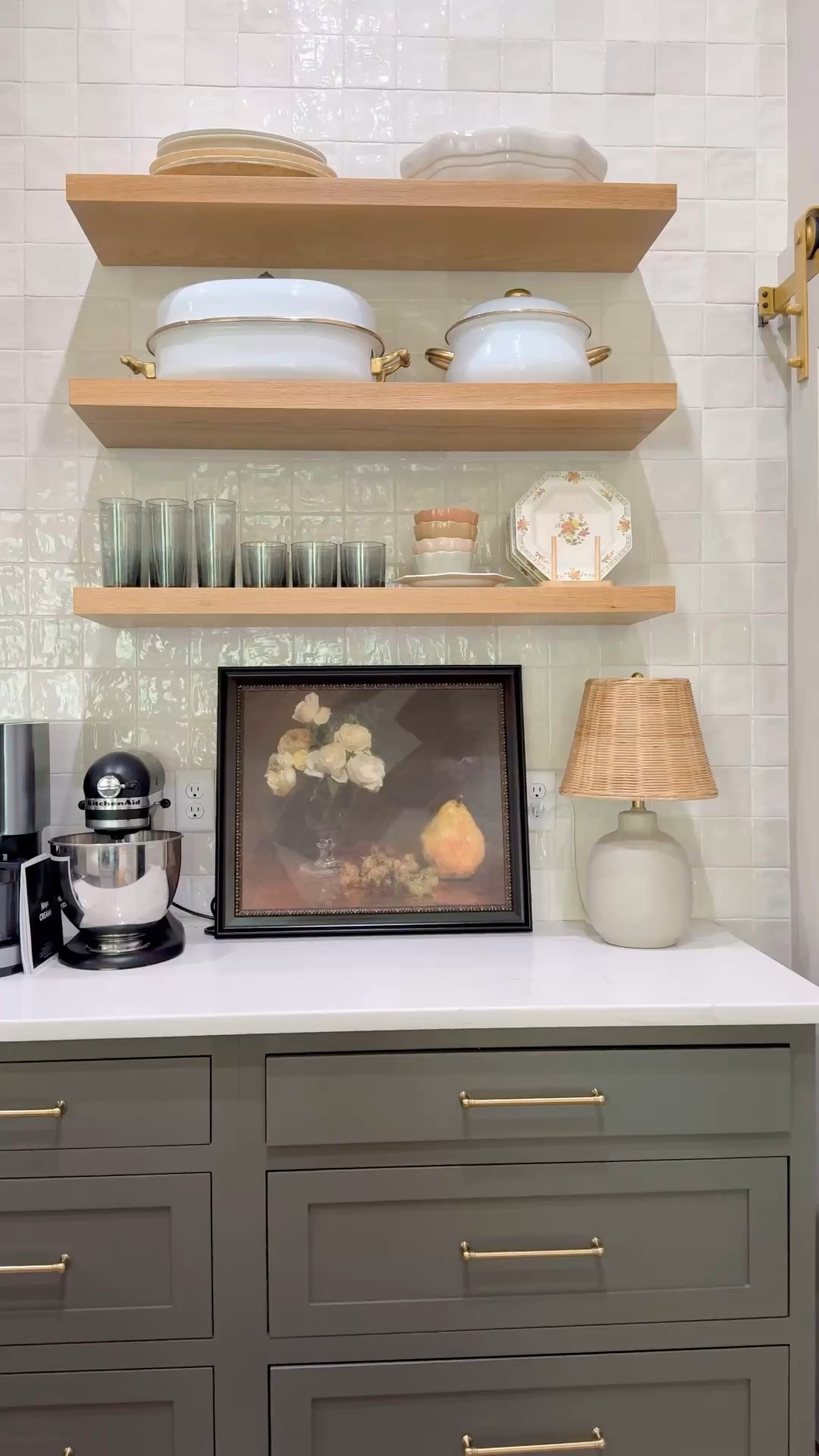 Linking what I can in this space! I love mixing in thrifted floral dishes—especially the ones pretty enough to display but practical enough to use.

TIP: When thrifting, look for pieces that serve double duty: beautiful on a shelf, but sturdy enough for everyday use!  Also, I painted these lamps!

#homestyle

Summer home style. Summer kitchen decor. Thrifting tips. Chic summer kitchen decor  

#LTKSeasonal #LTKHome #LTKSummerEdit