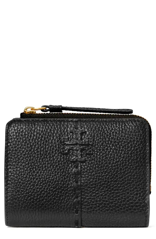 Tory Burch McGraw Zip Bifold Wallet in Black at Nordstrom | Nordstrom