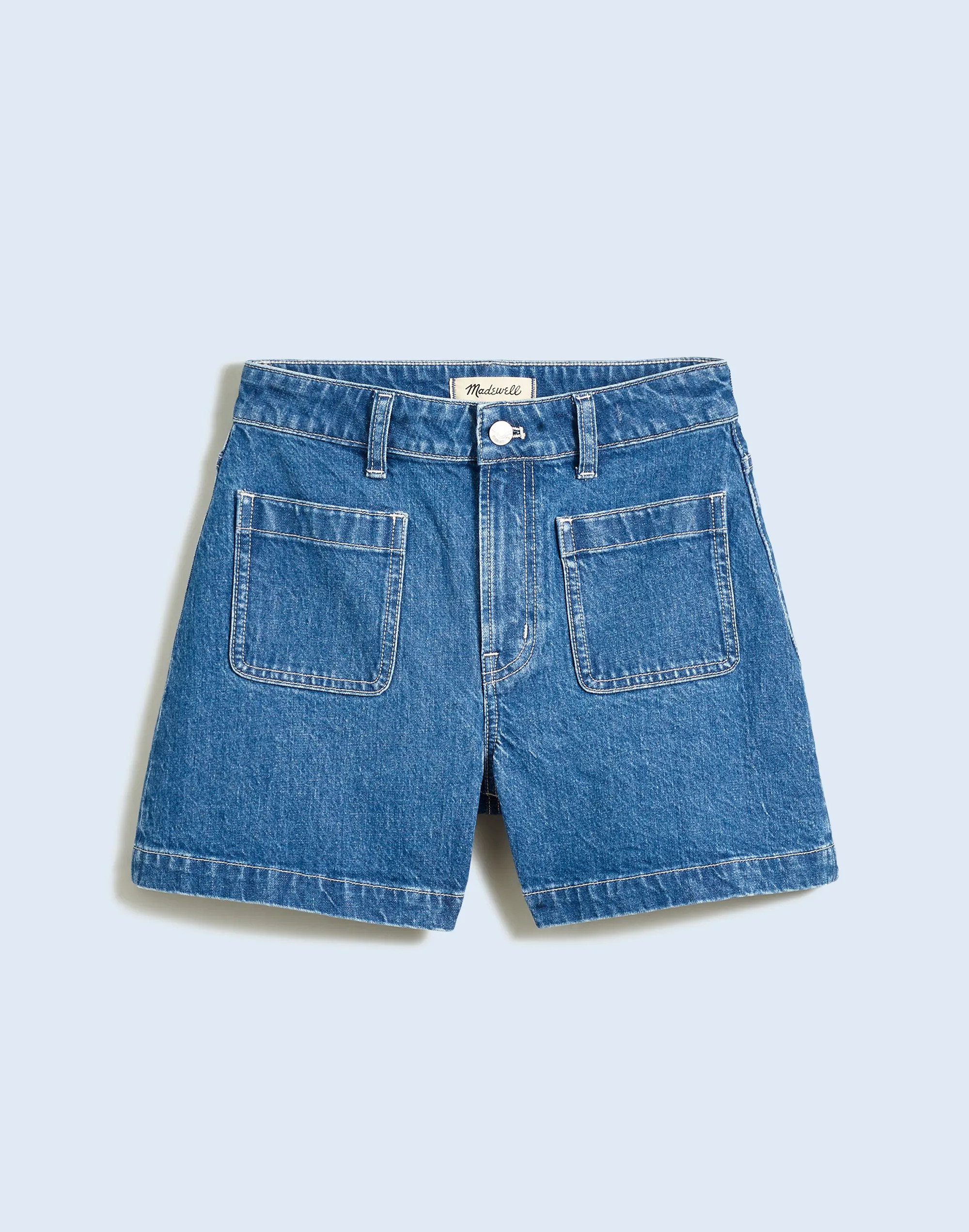 The Denim Emmett Short in Tile White: Patch Pocket Edition | Madewell