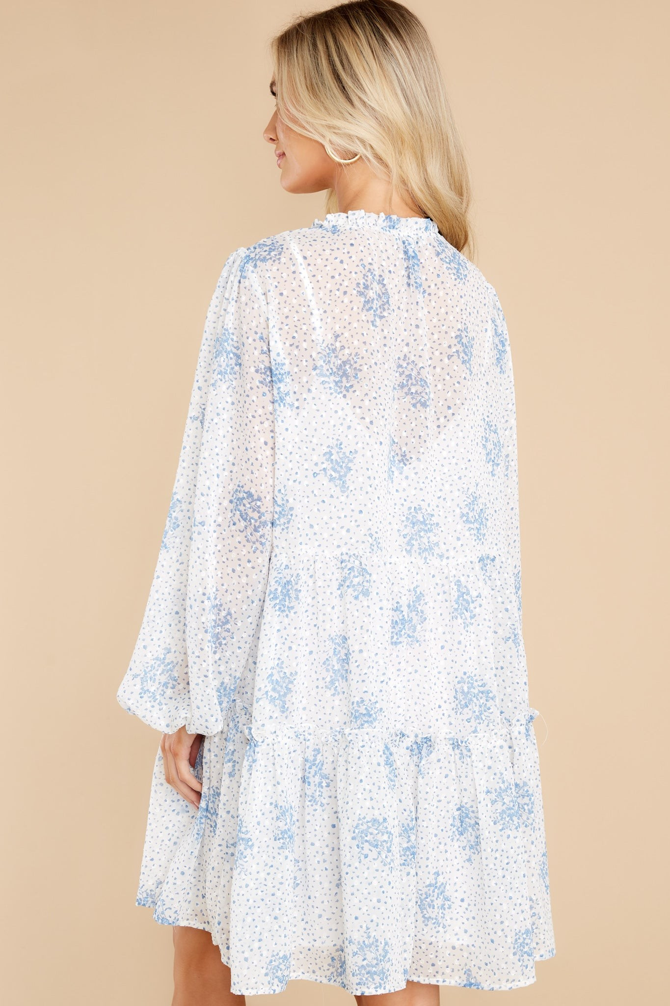 Sprinkled With Joy Ivory Floral Print Dress | Red Dress 