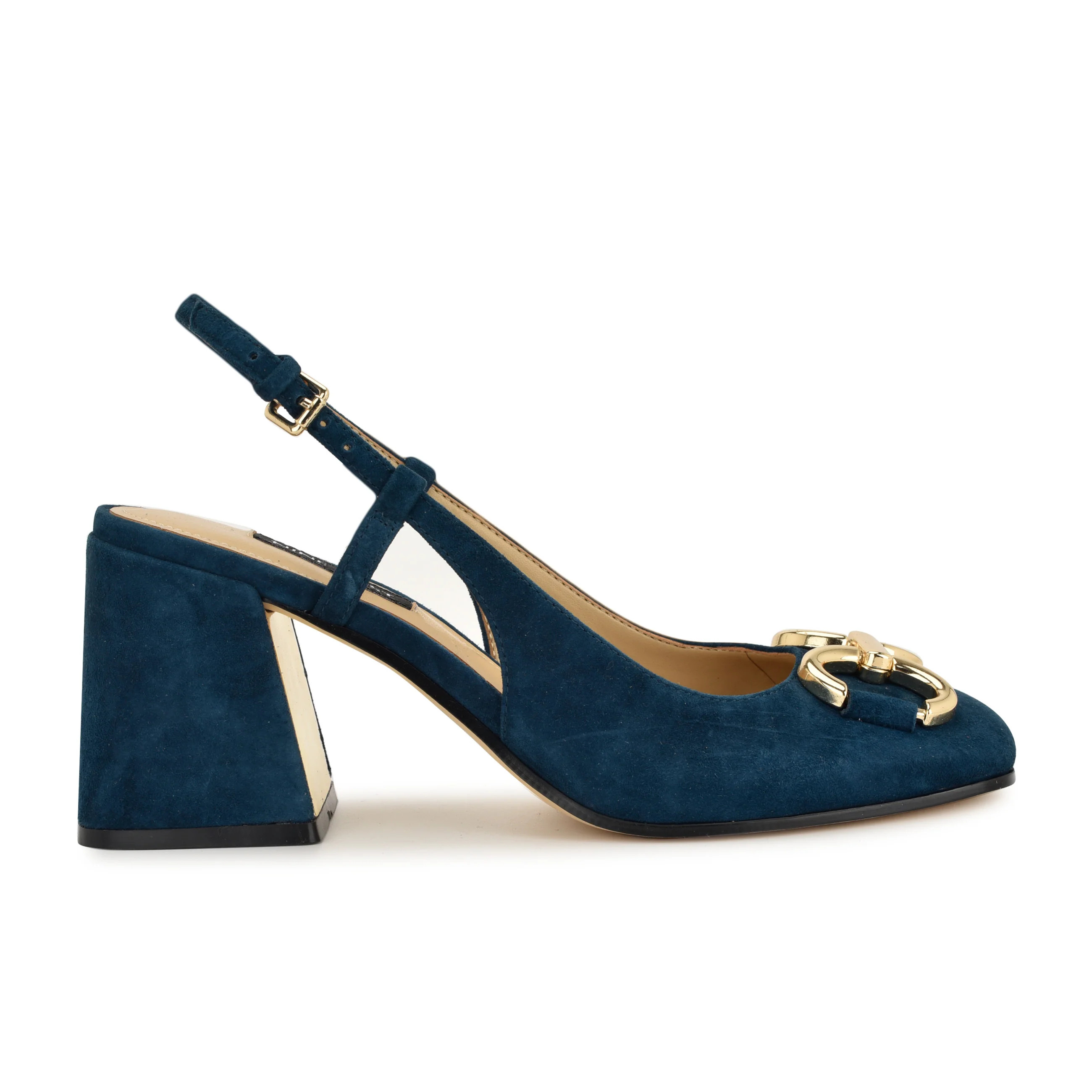 Cast Leather Block Heel Slingback Pumps | Nine West (US)