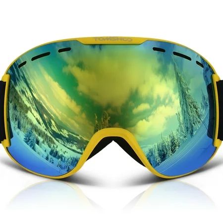 TOMSHOO OTG Ski Goggles Winter Snow Sports Snowboard Goggles Ventilated Anti-fog 100% UV400 Protecti | Walmart (US)