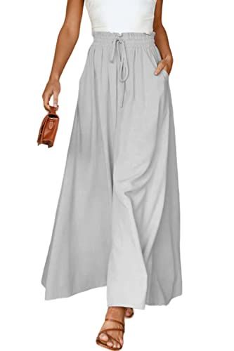 YOCUR Summer Beach Vacation Pants High Waisted Wide Leg Pants for Women Printed Loose Flowy Palaz... | Amazon (US)