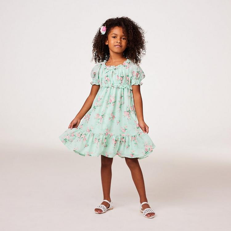 Floral Chiffon Puff Sleeve Dress | Janie and Jack