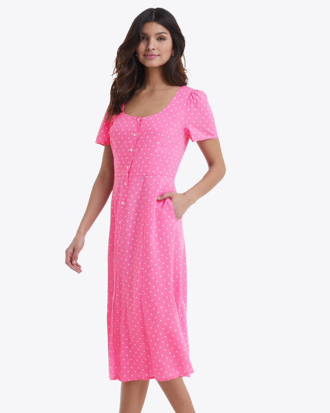 Bonnie Midi Dress in Polka Dots | Draper James (US)