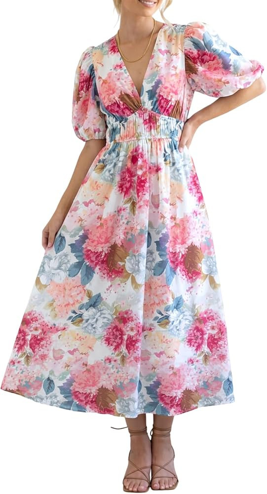 Sissyaki Women's Floral Maxi Dress 2026 Summer Spring Wedding Guest Dress | Amazon (US)