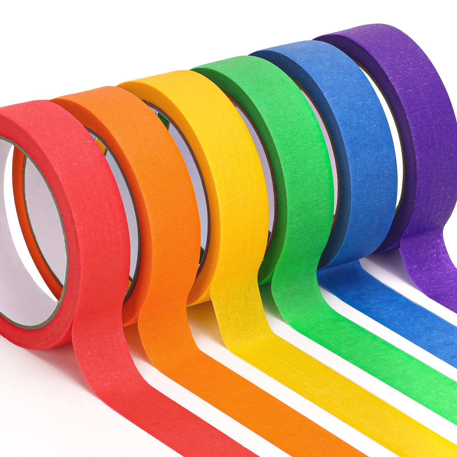 HongWay Colored Masking Tape, 6 Rolls, 0.94in x 22yd (132yds in Total) Washi Tape, Painters Tape ... | Amazon (US)